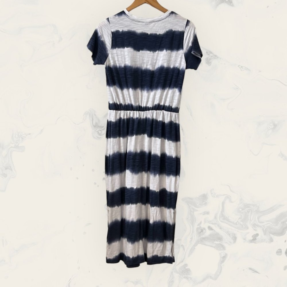 Old Navy Women's Midi Dress Elastic Waist Tie Dye Short Sleeve Size M - Picture 2 of 8